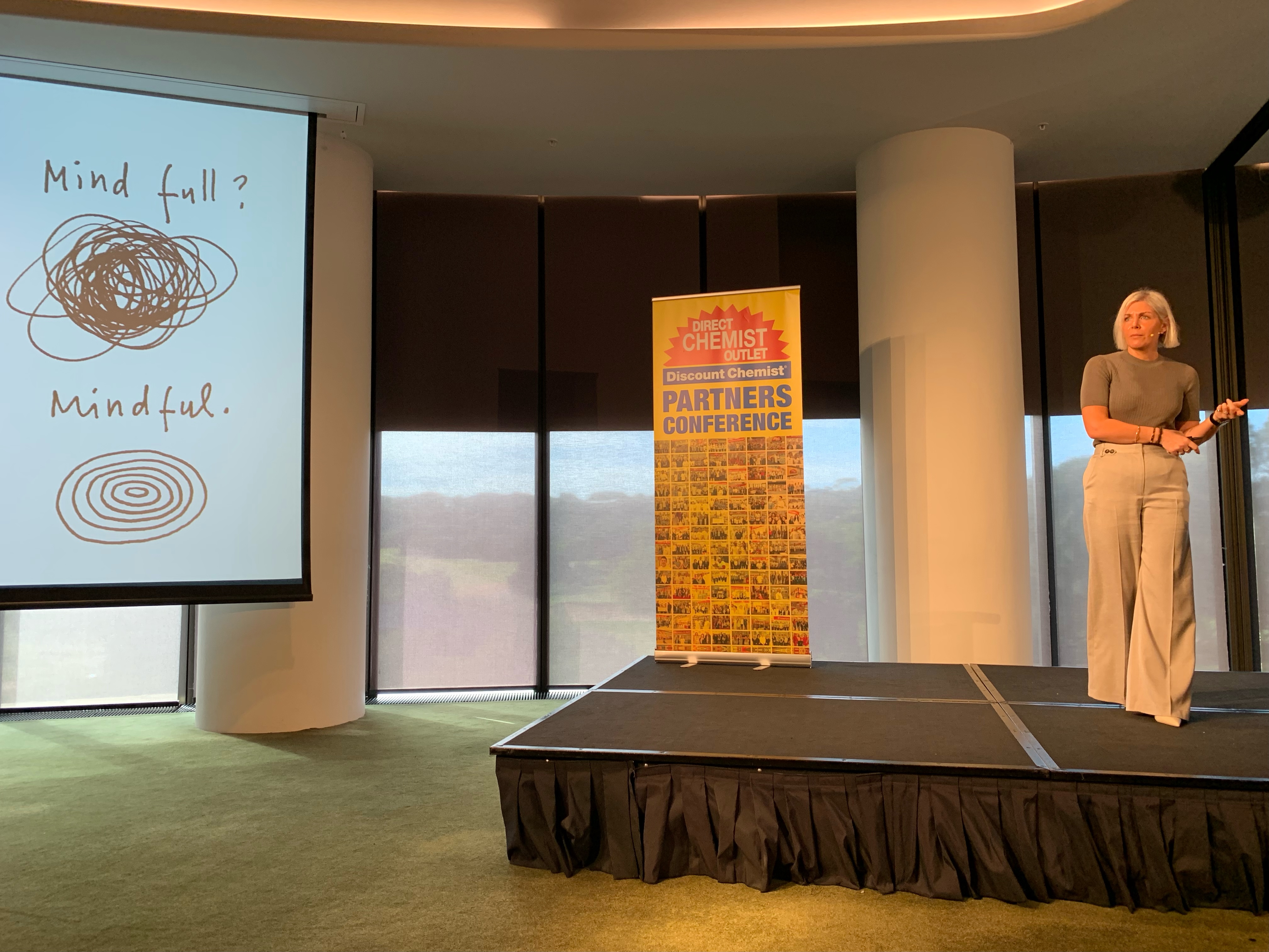 Gabrielle Roux presenting at the Direct Chemist Outlet Partners Conference
